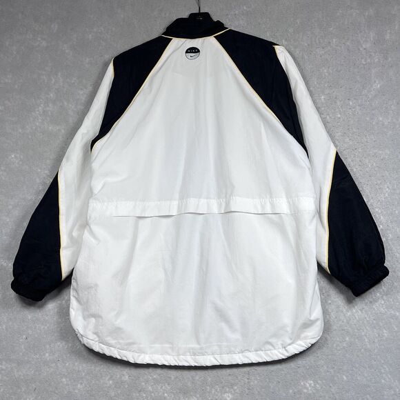 Vintage 90s Nike Windbreaker Jacket Womens Large Black/ White Lined Full Zip - Picture 8 of 14
